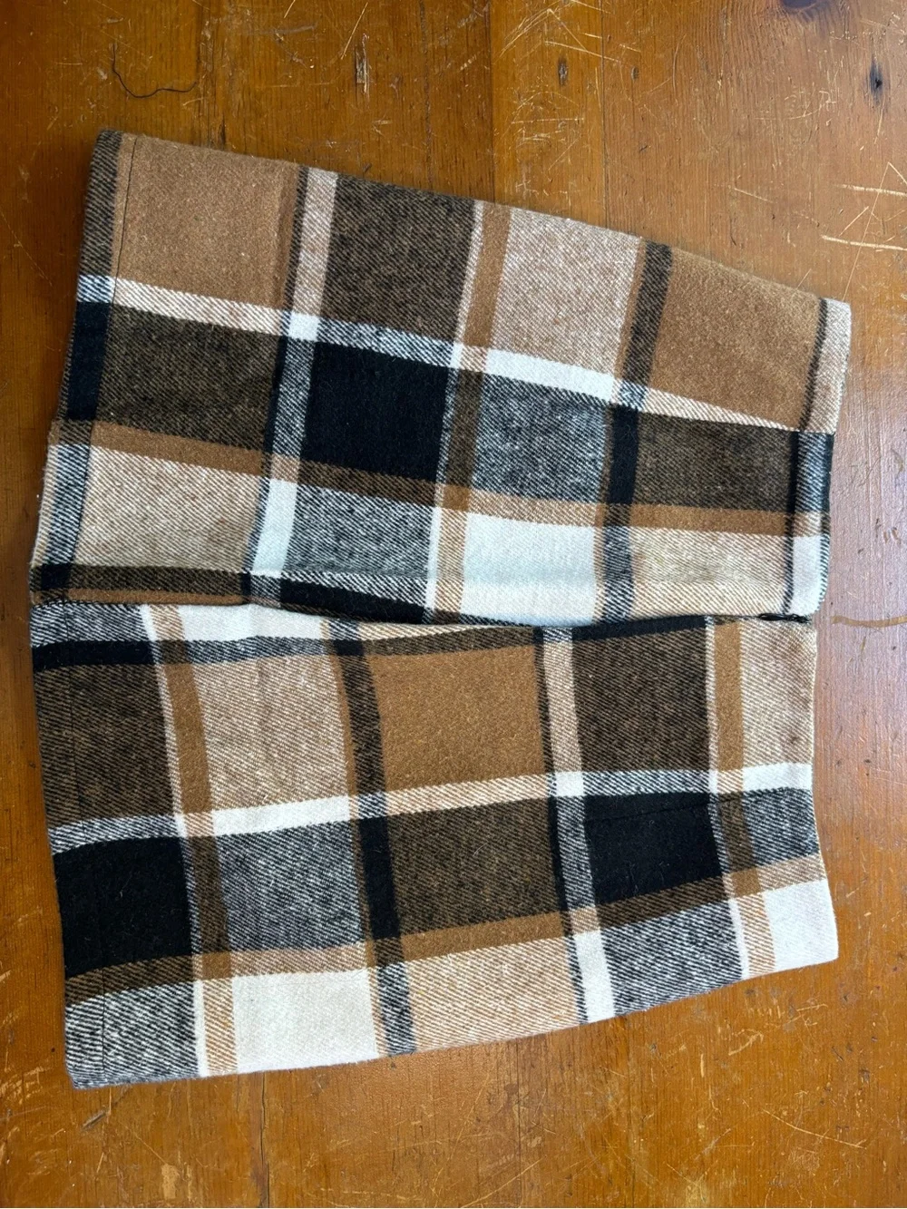 Forever 21 Plaid Mini Skirt in Brown, Black and Cream